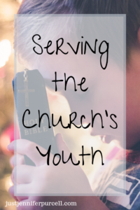 Serving the Church's Youth blog title with background of child with Bible