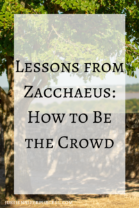 Lessons from Zacchaeus: How to be the crowd pinterest image