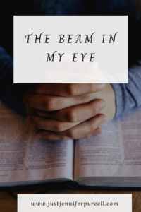 The Beam in My Eye Pinterest image