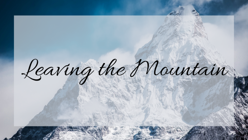 Leaving the Mountain blog title