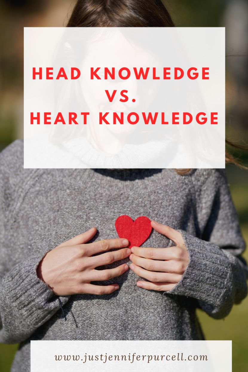 Heart Knowledge vs. Head Knowledge Jennifer Purcell