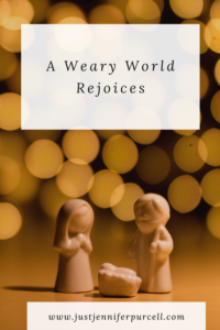 A Weary World Rejoices Pinterest pin