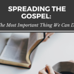 Spreading the Gospel Blog title with Bible in background